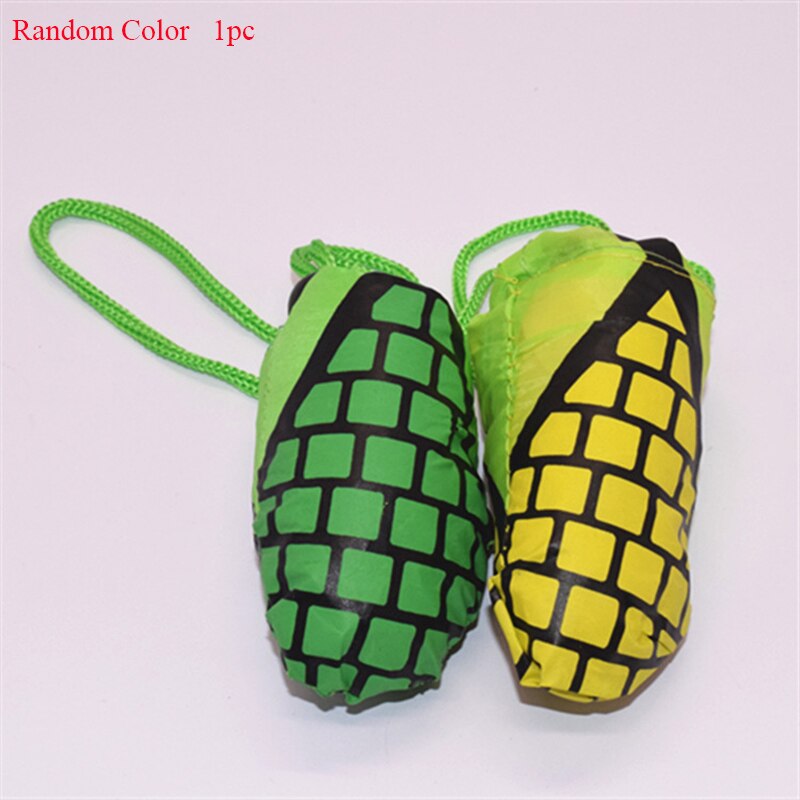 Leuke Fruit Opslag Handtas Opvouwbare Boodschappentassen Herbruikbare Kruidenier Eco Tote Pouch Nylon Tas Grote Capaciteit Vriendelijke Schoudertas: corn