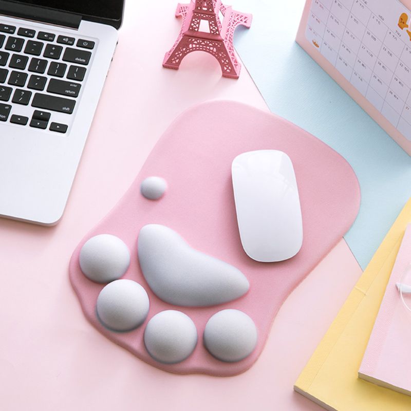 Cute Cat Paw Mouse Pad Anti-Slip Silicone Mice Mat PC Laptop Computer Office Comfort Wrist Rest Support Gaming Accessory