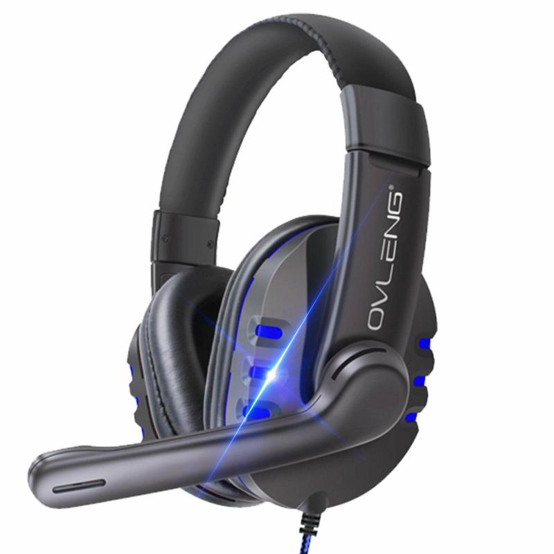 Portable 3.5mm Over-ear Gaming Headset Stereo Sound Headphone For PS4/Nintendo Switch/Xbox One/Laptop Gaming Headphone: blue