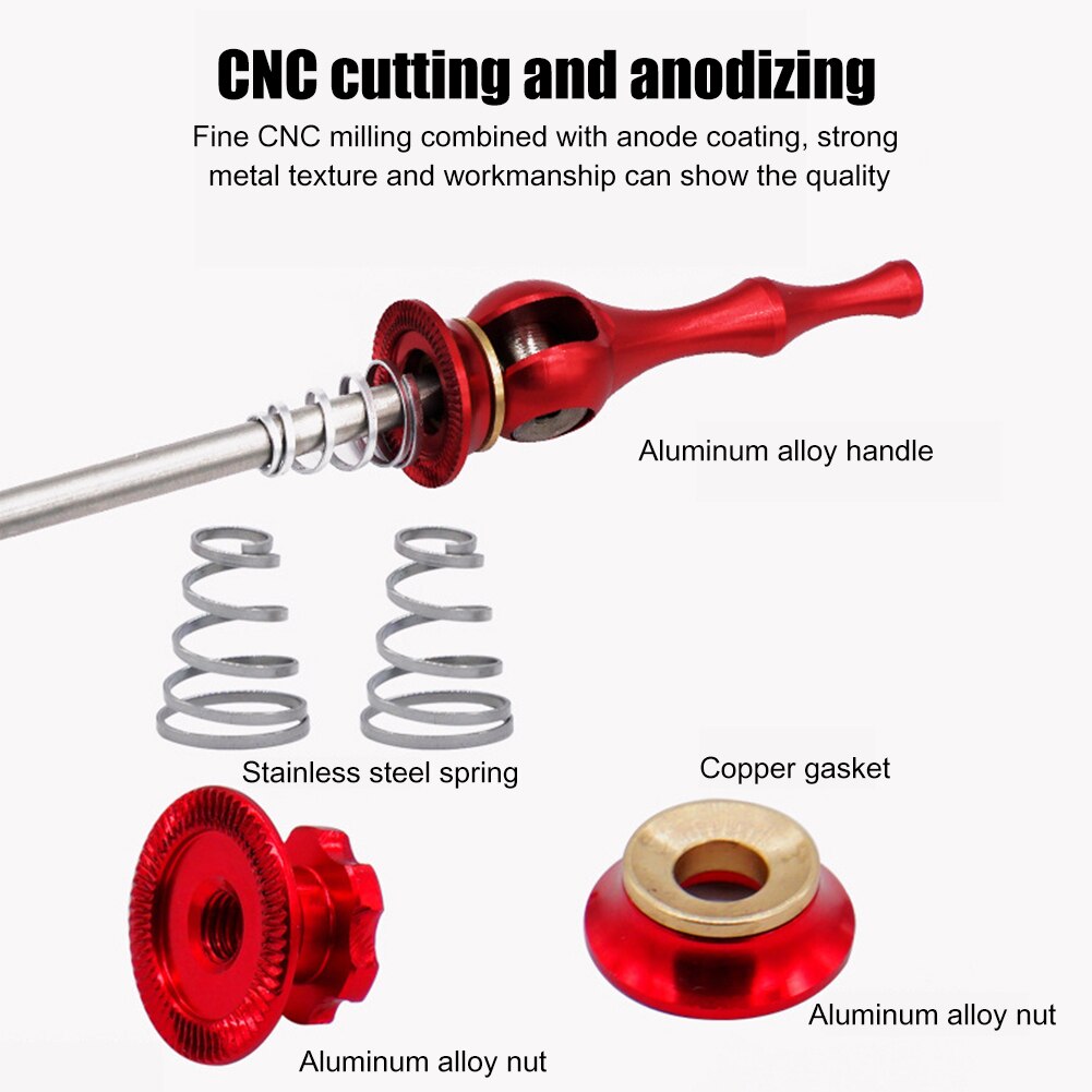 1 Pair Alloy Bicycle Quick Release for 100/130mm Road Bike Hub 100/135mm MTB Hub Riding Equipment Cycling Accessories