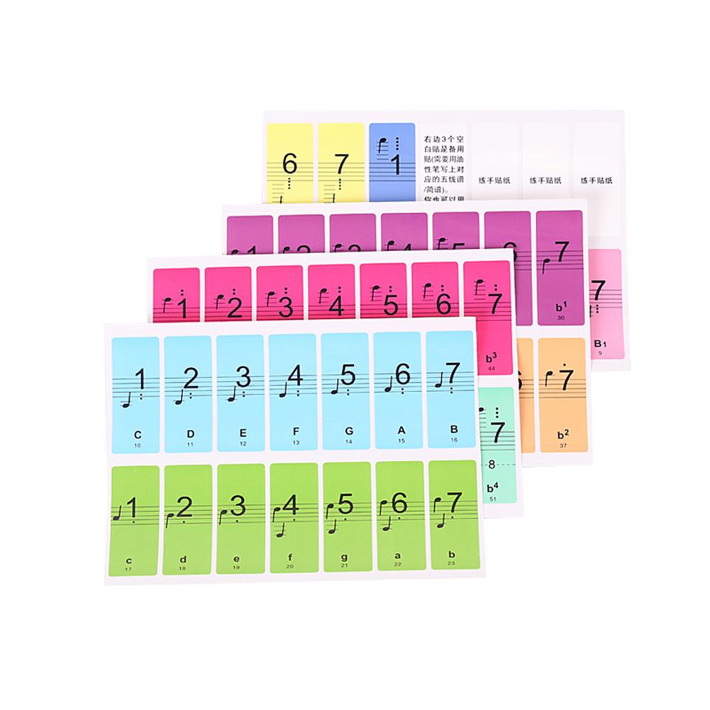88 Toetsen Muziek Decal Merkt Piano Toetsenbord Stickers Elektronische Piano Spectrum Sticker Symbool Piano Key-Board Accessoires