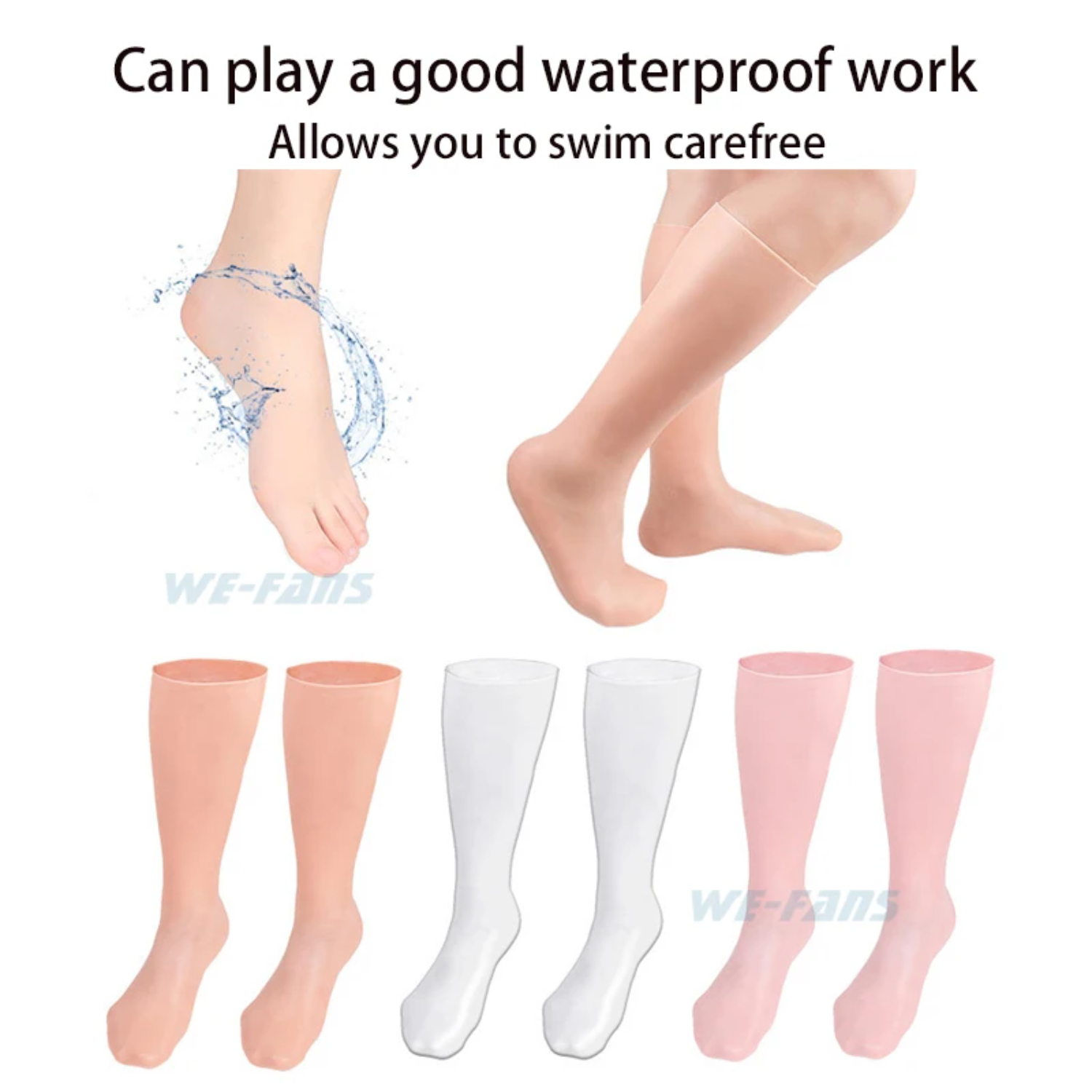 Calcetines de buceo de silicona, calcetines de natación de 3mm, cálidos, a prueba de agua, botas de agua para surf, zapatos de playa, calcetín elástico antideslizante