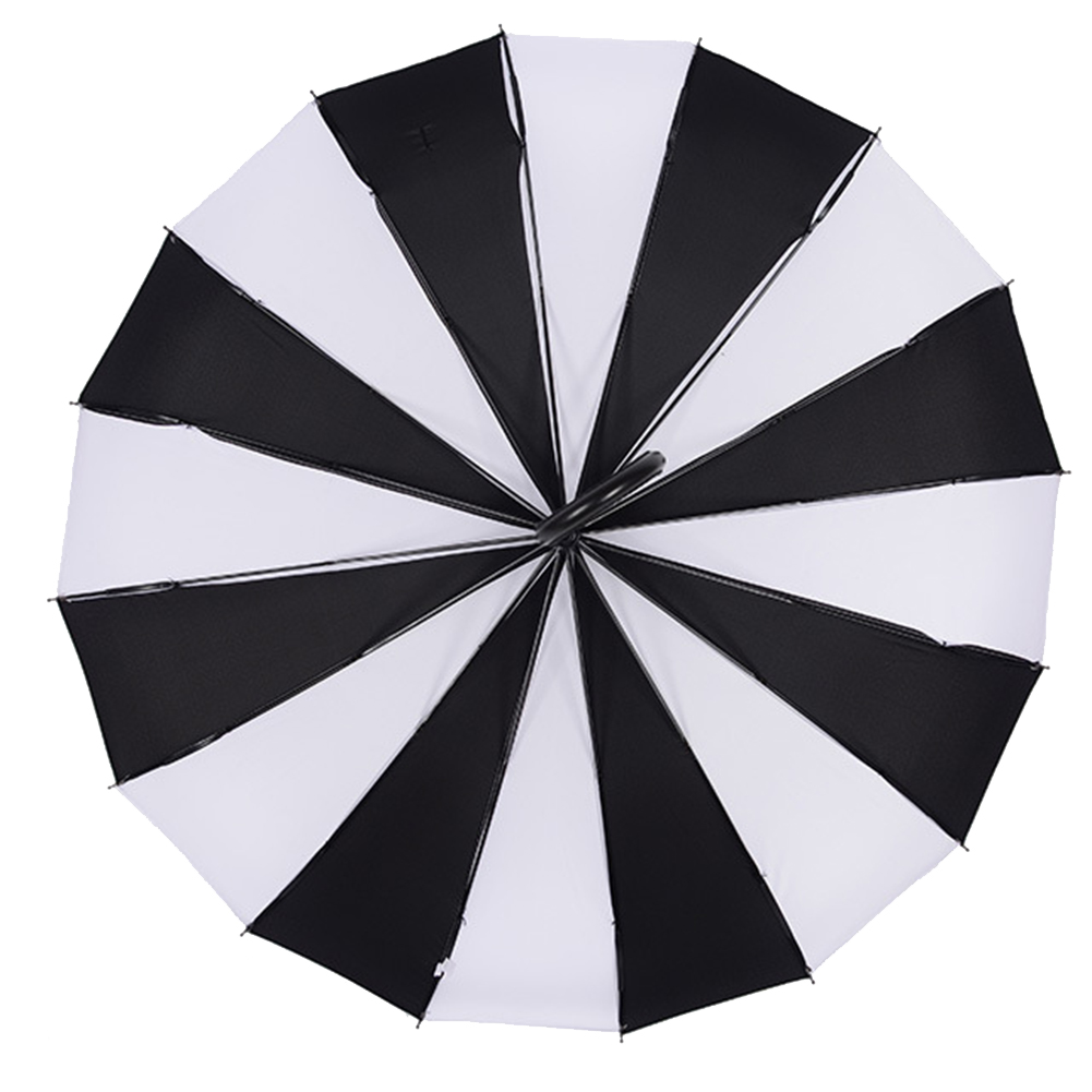 16K Zwart En Wit Retro Pagode Paraplu Klassieke Gestreepte Parasol Paraplu Zon Regen Uv Grote Paraplu Met Haak Handvat: Bruin