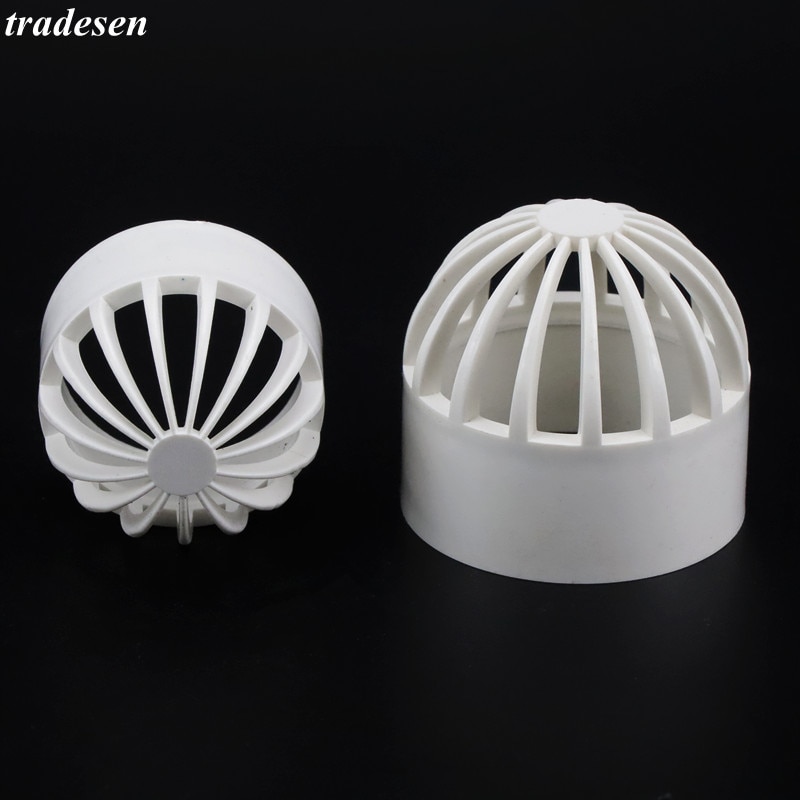 2-5Pcs I.D20-110mm PVC Vent Cap Filter Isolation Screen Water Tank Permeable Joint Aquarium Seafood Pool Overflow Pipe Fittings