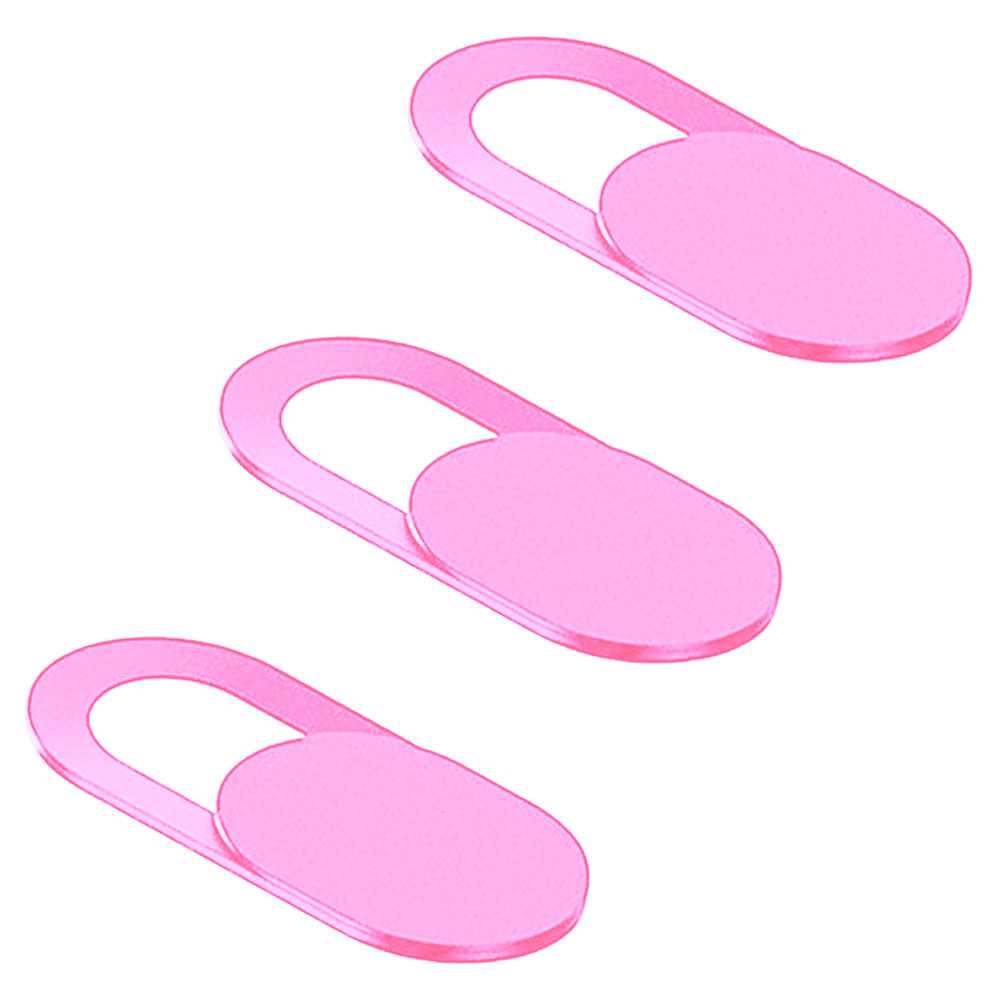 3x Webcam Cover Slide Ultra Dunne Web Camera Sticker Slider Beschermt Uw Privacy Online Roze Voor Laptop Mobiele Tablet