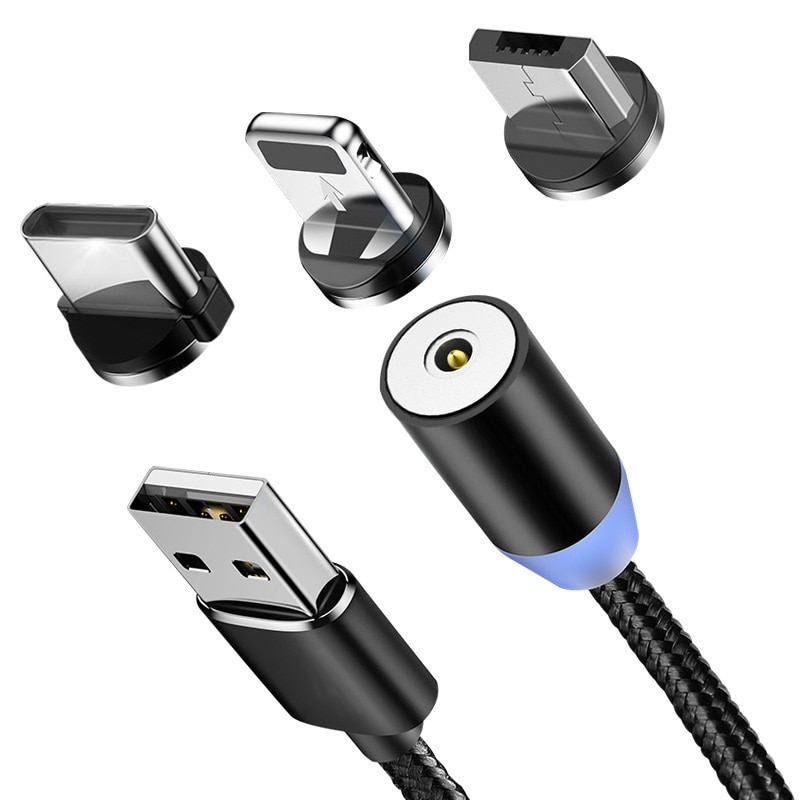 Magnetische Kabel Voor Iphone Samsung Snelle Opladen Micro Usb-kabel Koord Magneet Charger Usb Type C 1M 2 M mobiele Telefoon Kabels