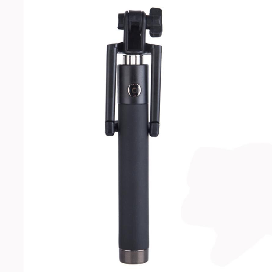 Mode Universele Draagbare Handheld Self-Pole Statief Monopod Stick Voor Smartphone Wired Selfie Stick Voor Iphone 6/6 S: Black