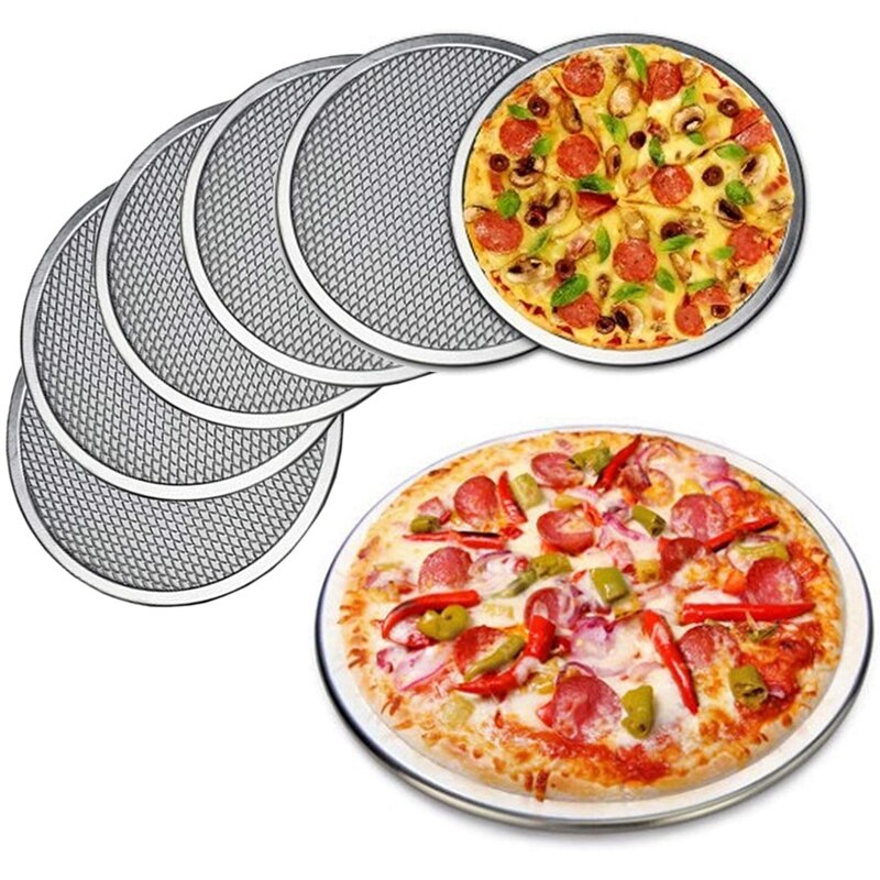 RANRAO Plaque à Pizza Perforée En Aluminium Anti-adhésive - Diamètres 20,3 à 40,6 Cm - Cuisson Croustillante Parfaite