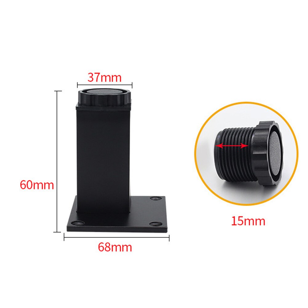 Cabinet Legs Aluminum Alloy Adjustable Metal Sofa Support Legs Cupboard Coffee Table Protect Foot Furniture Replacement: 60mm