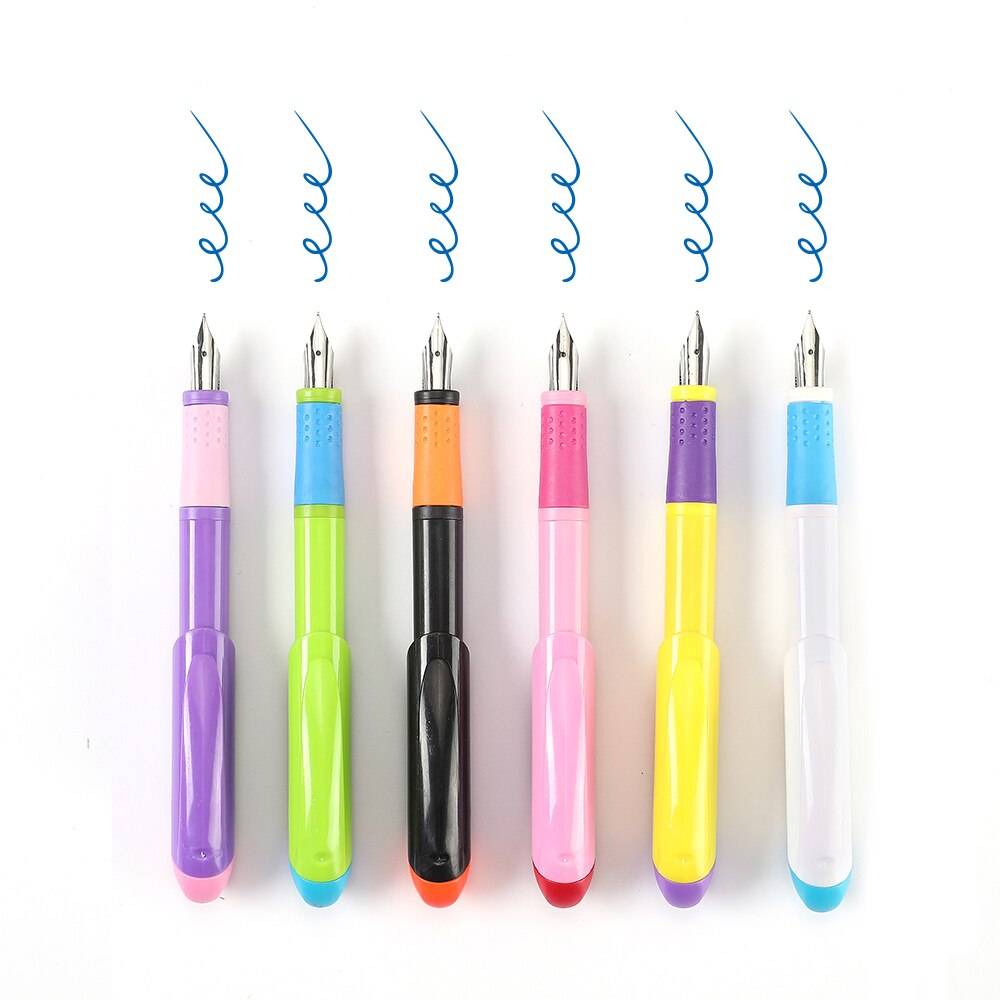 2020newest colorful fountain pen with blue ink catridge for office student writing drawing bullet journal recycle pen