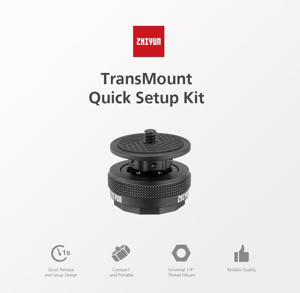 Zhiyun Weebill S accessoires TransMount Kit de montage rapide pour Weebill S & Crane 2S & Weebill Lab créateur paquet 1/4 vis