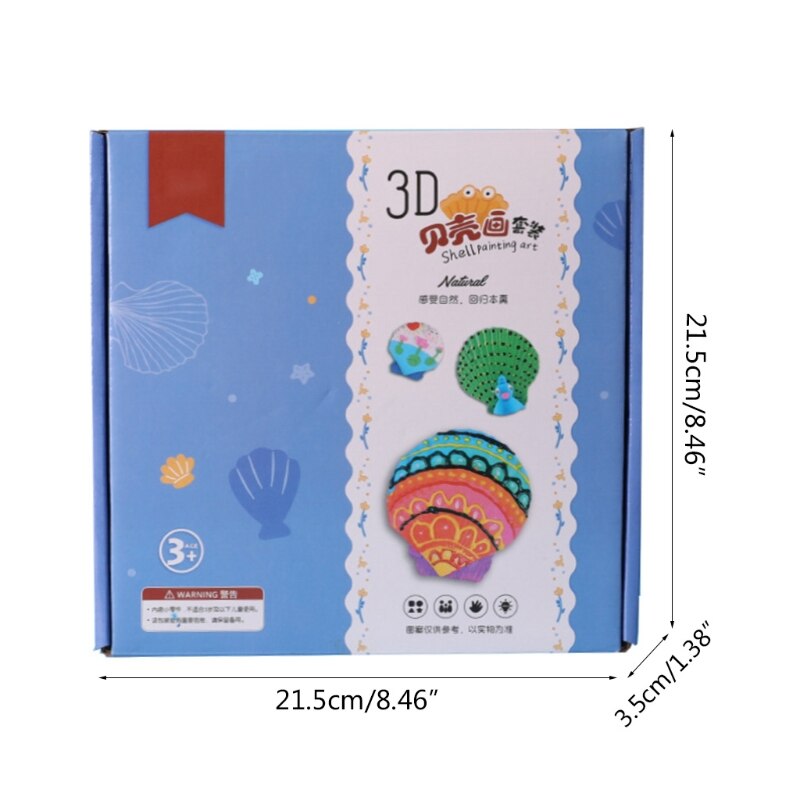 3D DIY Painting Set Hand Painting Toy Art Craft Kit Shell Painting Kit Drawing &amp; Art Supplies Art Teaching Props
