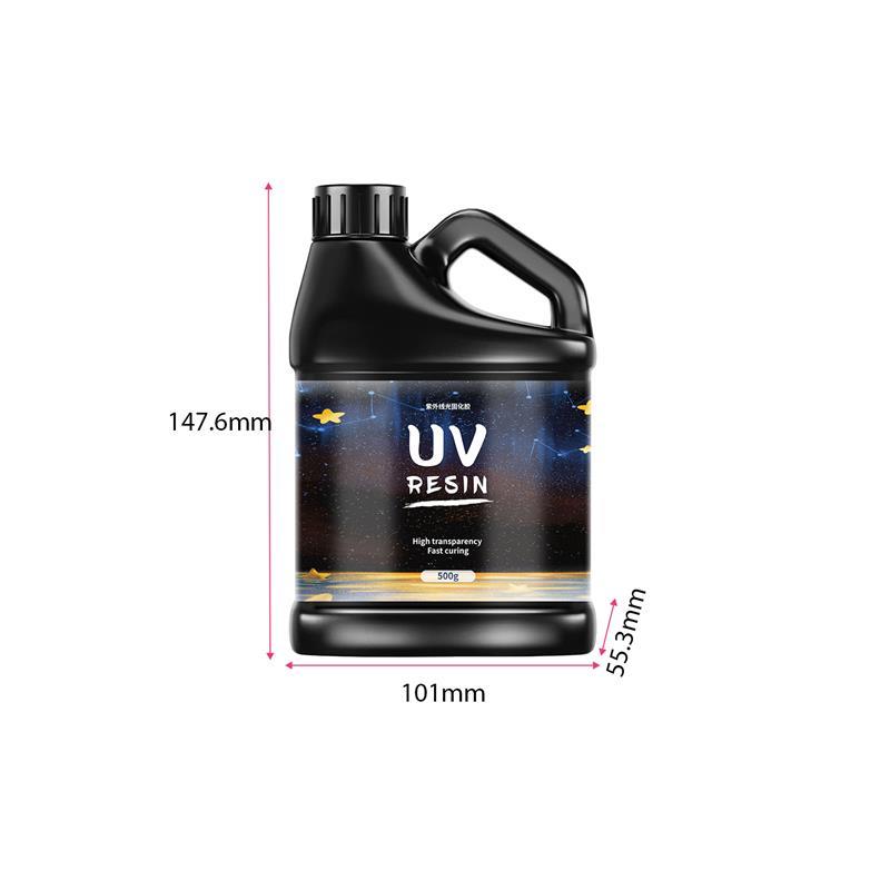 Cola de resina uv fina, 500/1000ml, cura ultravioleta, cura solar, alta dureza, cola epóxi uv transparente para fazer jóias, decoração artesanal diy: CINZA