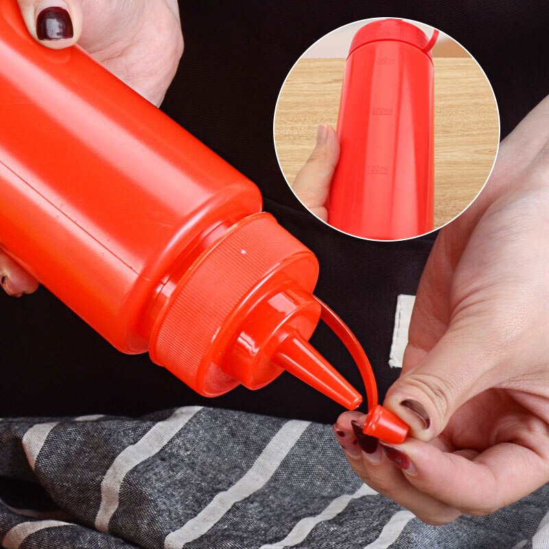 Plastic Naald Neus Salade Dressing Squeeze Fles Ketchup Duurzaam Mosterd Kruiderij Dispenser Flessen Keuken Accessoires