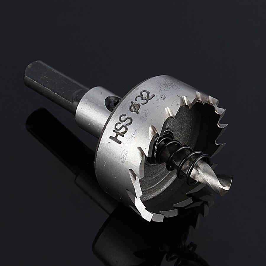 Taladro cortador de sierra con agujero de Metal de 16mm-32mm, Broca de Carburo de aleación para placa de acero inoxidable, Kit de sierras perforadoras de Metal de alta resistencia