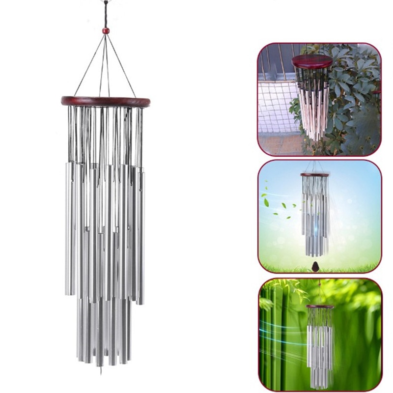 Newly Wind Chimes Outdoor Large Deep Tone Hanging Ornament Garden Home Mobiles Windchime TE889