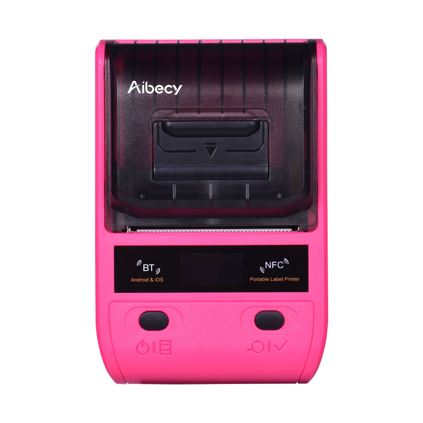 DP23 Mini Portable Thermal Printer Wireless Receipt Printer 58mm Ink-free USB NFC Bluetooth Label Printer For Windows Android PC: Rose Red
