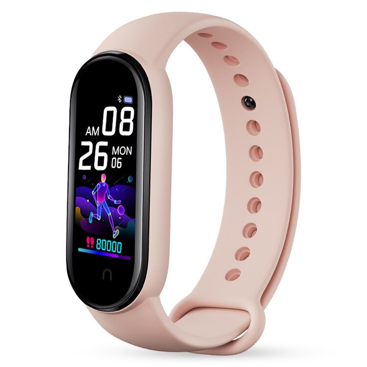 Women's Sports Watches Fitness M5 Female Smart Bracelets Heart Rate Blood Pressure Sleep Monitor Pedometer Bluetooth Connection: M5- pink
