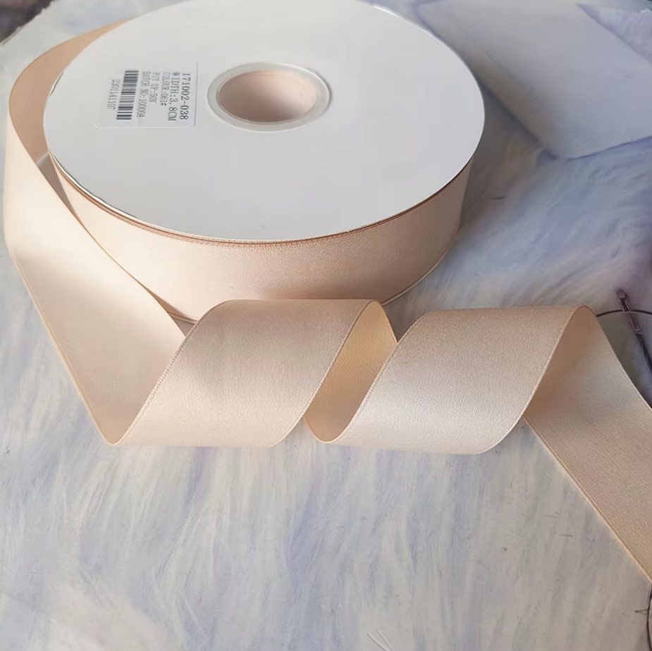 Ruban en Satin finition mate, 5Yards, 3.8CM, nœuds de bricolage, matériel Bouquet de fleurs, boîte à gâteaux , vêtements d'emballage, décoration de fête de mariage: Zinc antique / L