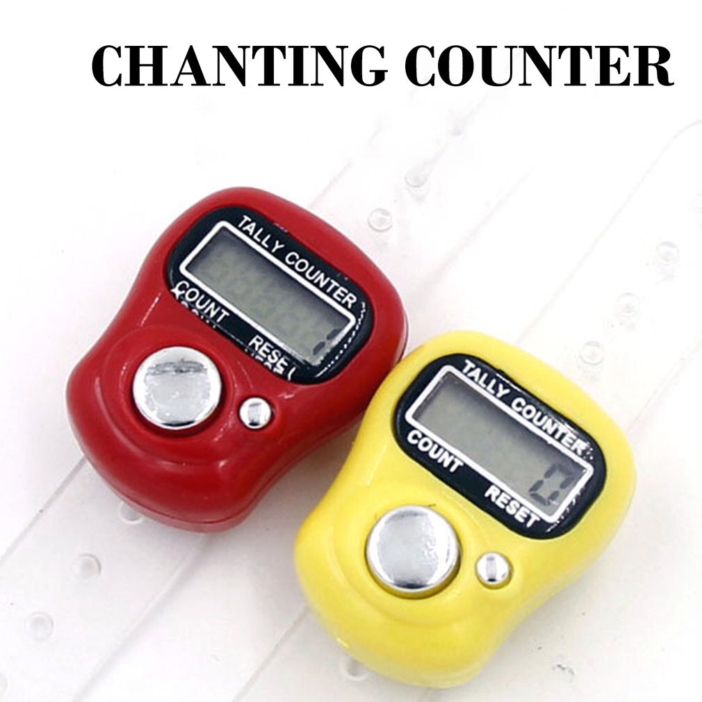 1 pcs electronic digital counter mini LCD electronic pedometer random color handheld ring marking plastic counter