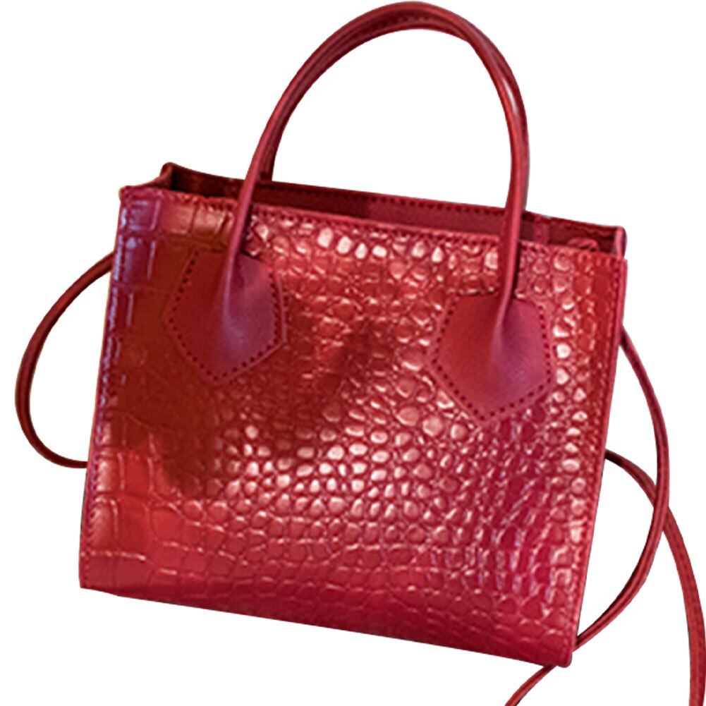 Trendiga kvinnor krokodil mönster crossbody pu handväskor damer solid snygga kosmetiska diverse hållare 6 färger