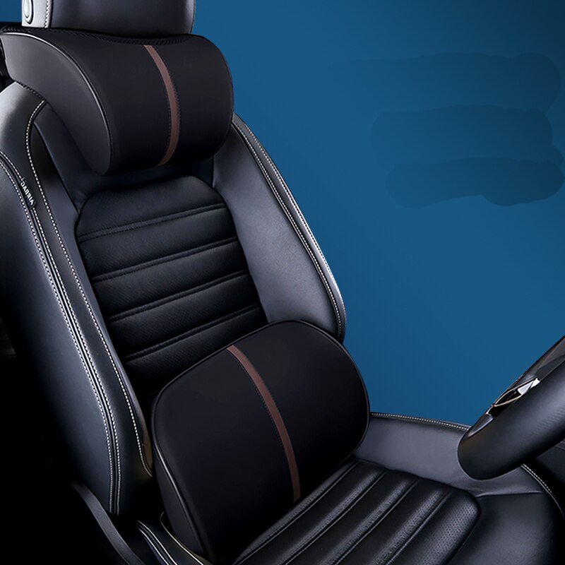 Poduszka podtrzymująca siedzisko na szyję głowę samochodu dla Mercedes Benz W204 W203 CLA Clase A B C W176 Vito W205 AMG W213 W212 W176 W177: Headrest Waist czarny