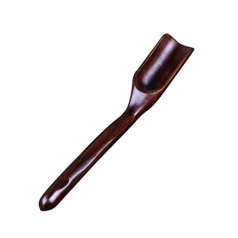 Theeceremonie Natuurlijke Chinese Kongfu Thee Lepel Bamboe Vis Vorm Thee Schop Theewaar Accessoires Chinese Kung Fu Tool: Donker Kaki