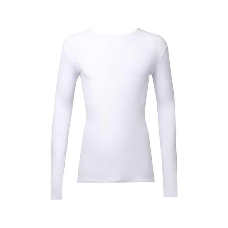 Ropa de baile latino para hombre, camisas suaves y cálidas ajustadas de cuello redondo, ropa de práctica, vestidos de competición de salón Latino SL4435
