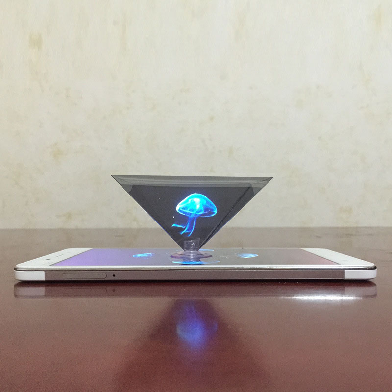 3D Hologram Piramide Display Projector Video Stand Universal Voor Smart Mobiele Telefoon HY99 JA09