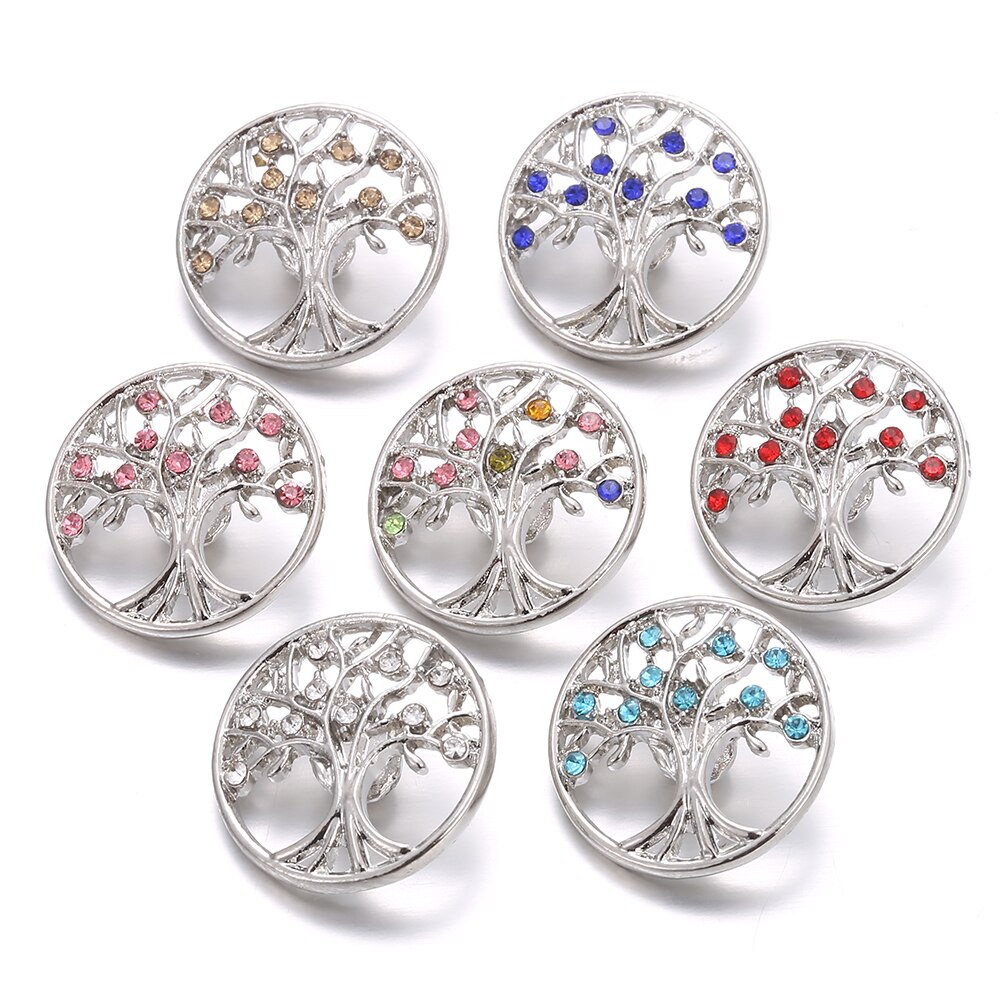 6 stks/partij Snap Sieraden DIY Crystal Rhinestone 18mm Bloem Snap Knoppen Fit 18mm Snap Armbanden Bangles Vrouwen knop Sieraden