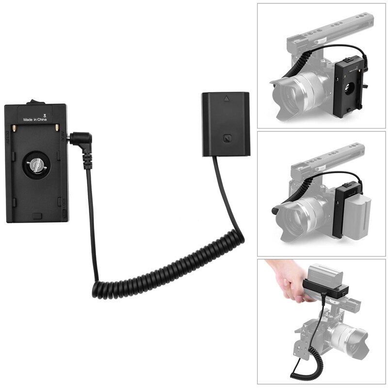 NP-F970 płytka robić baterii uchwyt adaptera FZ100 imitacja baterii łącznik robić aparatów Sony A7 III/A7R III/A7R IV/A9/A9 II