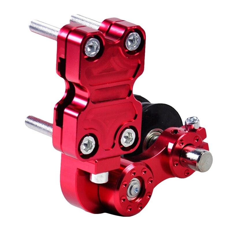 Universal Motorcycle Chain Tensioner Adjusting Roller Metal Motorbike Chain Adjuster Chain Tensioning Tool for Scooter Bike: Red