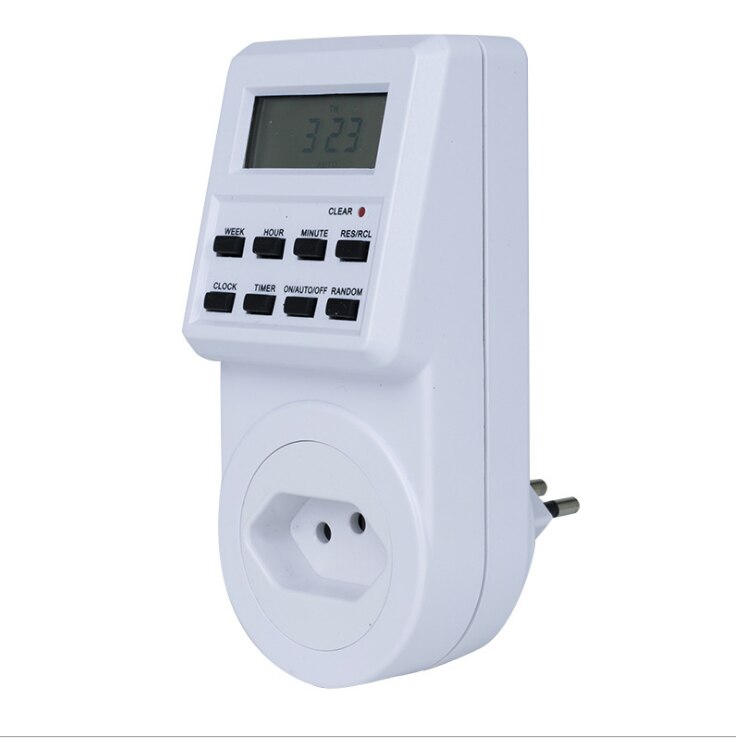 250V 16A BR Plug Switch Socket Plug-in Programmable Timer Switch Socket