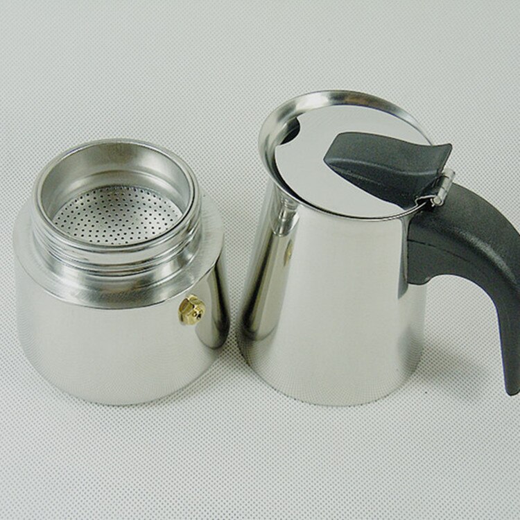Roestvrijstalen koffiepot mokka espresso latte percolator fornuis koffiezetapparaat pot percolator drankgereedschap cafetière latte fornuis