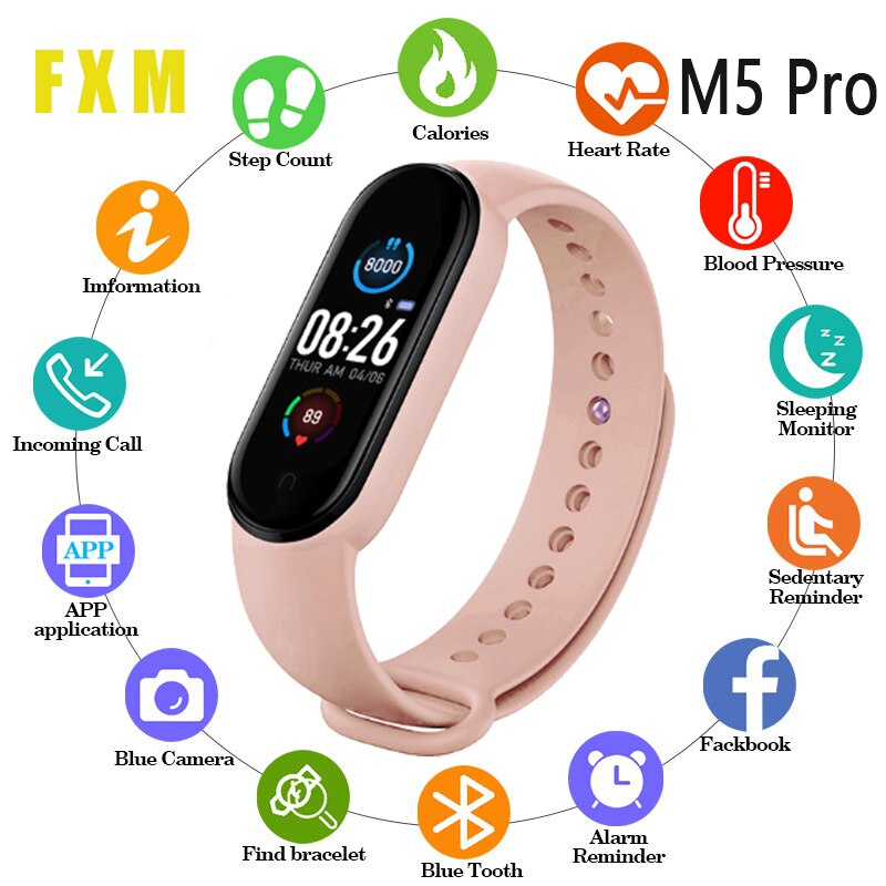 Electronic Bracelet Fitness Tracker Smart Watches For Women Men Sport Smart Bracelet Heart Rate Blood Pressure Monitor Health