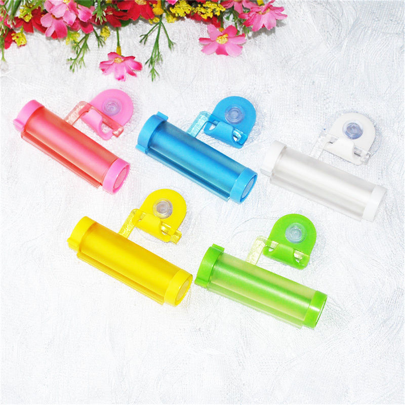 5 Colors Rolling Squeezer Toothpaste Dispenser Tube Partner Sucker Hanging Holde distributeur dentifrice 1 PCS