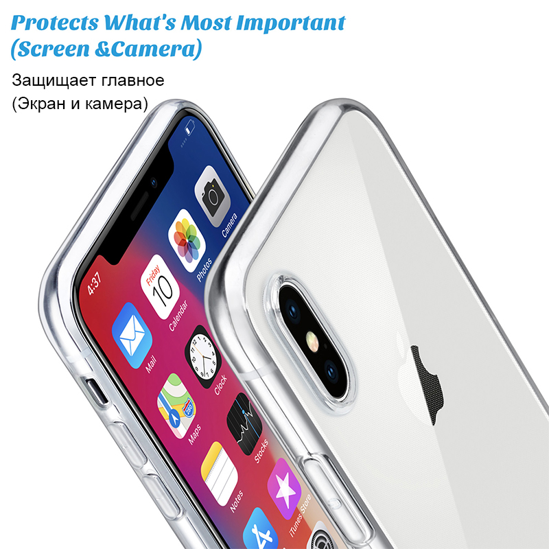Klare Silikonhülle für iPhone X Hülle iPhone XR Hülle Soft TUP Rückseite für iPhone 7 8 6 Plus 5 SE 11 12 13 Pro Max Handyhülle
