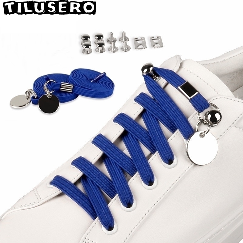 Cordones elásticos de bloqueo para zapatillas de niños y adultos, cordón rápido sin atar, Unisex, novedad