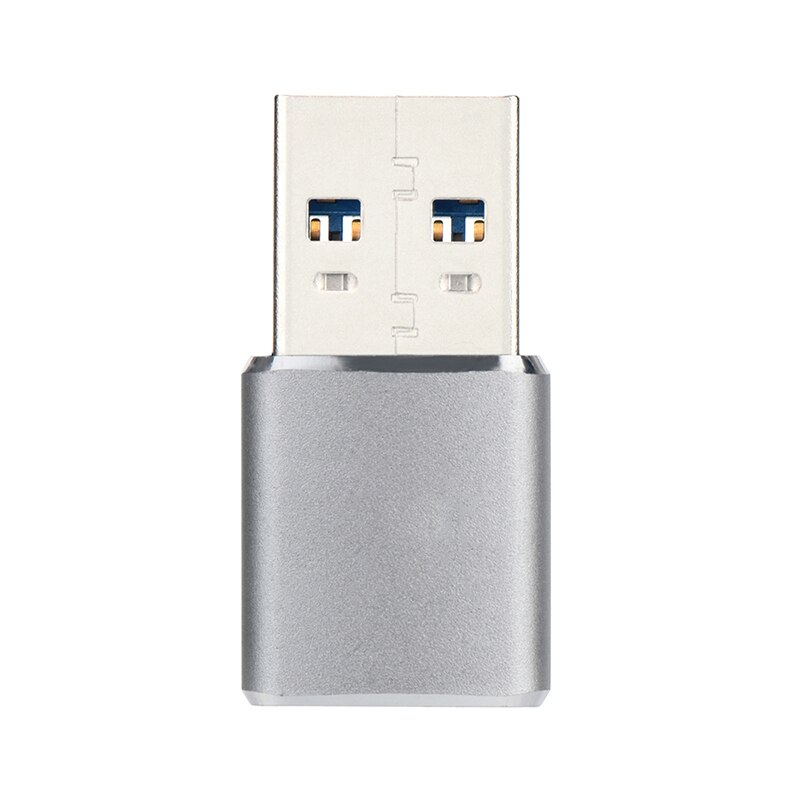Mini USB 3,0 multifunción lector de tarjetas Plug and Play alta velocidad 5Gbps adaptador de tarjeta USB Max 128GB para tarjeta TF Micro SD/SDXC: Plata