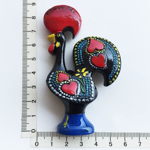 Fridge Magnet Souvenir Hand Painted Portugal Landmark Stereo Rooster Resin Refrigerator Sticker Home Decor Craft Ideas: 6