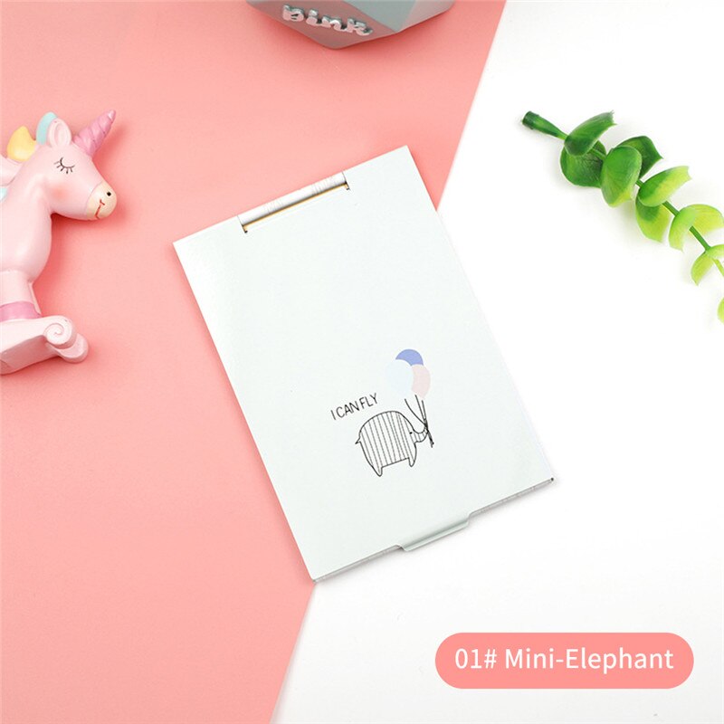 Mini ultradunne make-upspiegel opvouwbare rechthoekige zakspiegel cosmetische spiegel bureau compacte zak kappersspiegel: 01