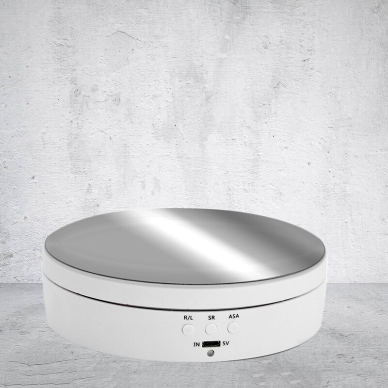 Ajuste de velocidade do anjo de giro de 360 graus do suporte de exibição da plataforma giratória recarregável para a fotografia/joias