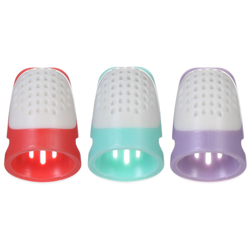 Dedal multifuncional semiabierto para dedos, dedal de silicona transpirable, protector, accesorios de costura para manualidades, 1 ud.