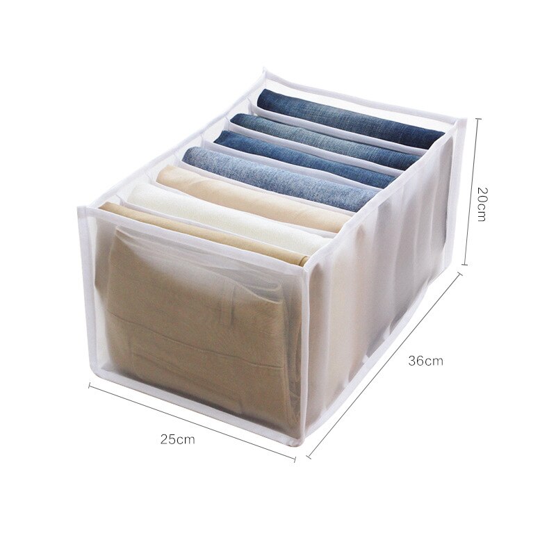 7/9 Grids Closet Kleren Lade Organizer Mesh Compartiment Opbergdoos Opvouwbare Ondergoed Organisatoren Opslag Verdelers: White 7Grids