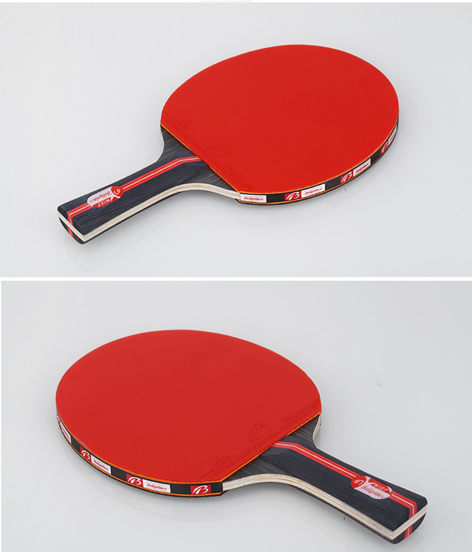 Raquette de Tennis de Table Double Face, boutons à Long manche court, ensemble de raquette de Ping-Pong avec sac de 3 balles, 2 pièces/lot