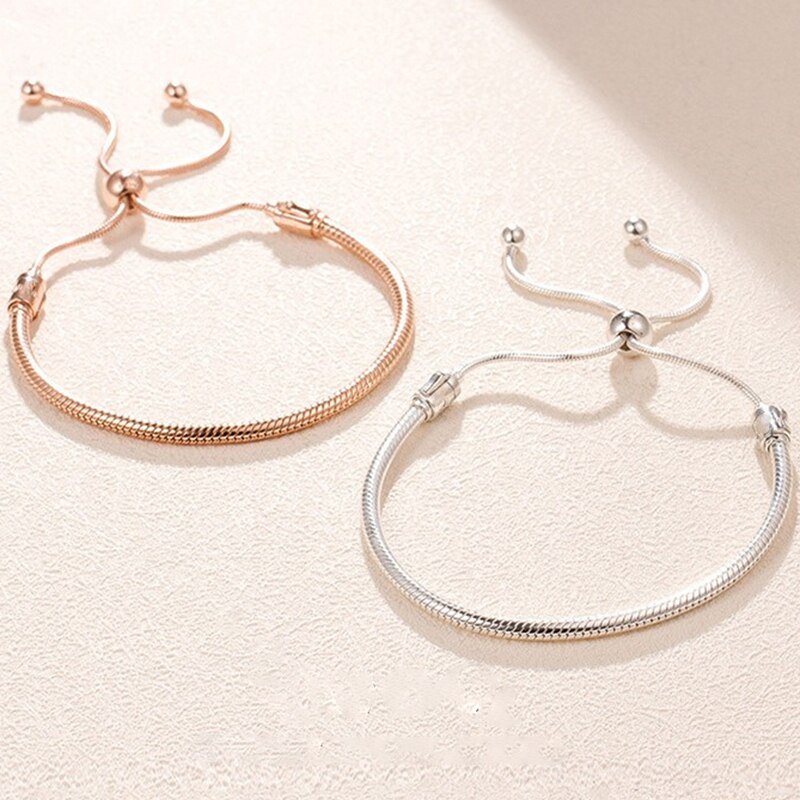 Togory best verkochte verzilverde klassieke ronde slangkettingarmbanden met bedels en schakelarmbanden voor damessieraden