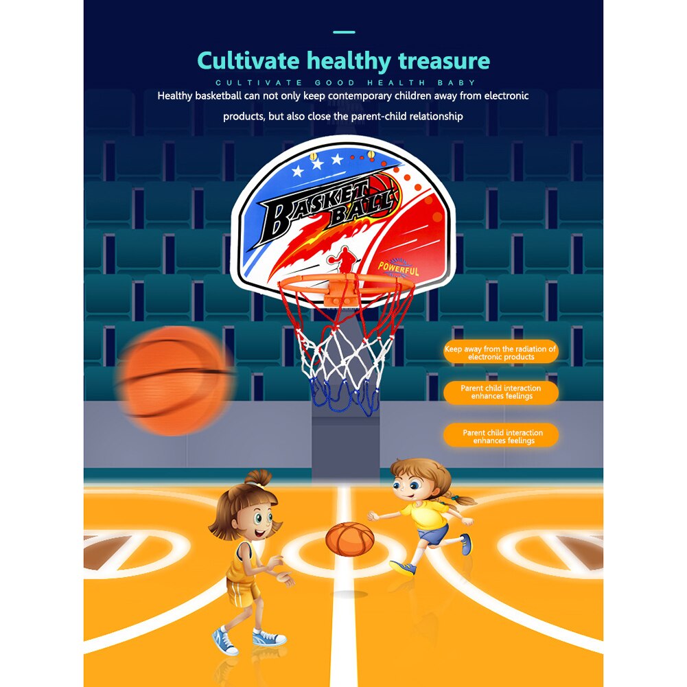 27*21cm giocattoli di plastica rimbalzi Indoor regolabile appeso basket Netball Hoop scatola da basket Mini basket Board Ball Game