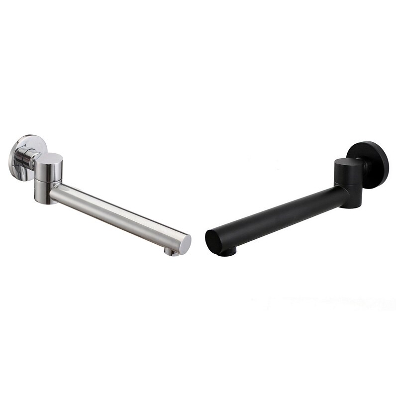 Wall Outlet Wall Mounted Shower Spout Bath Tub Shower Mixer Faucet Spout Filler 180 Degree Folding