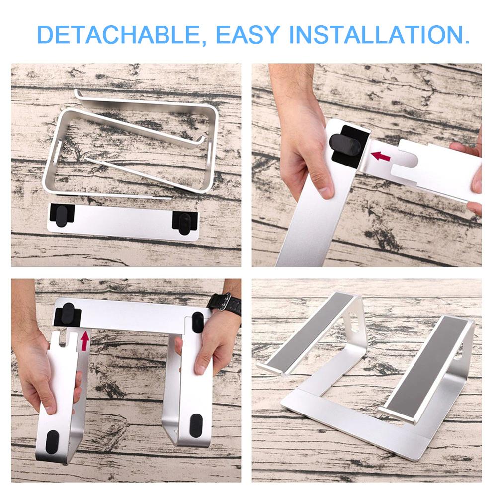 Aluminiumslegering Bærbar Stand Universal til MacBook - Bærbar, Foldbar, Justerbar Holder