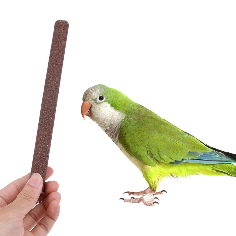 Wood Grinding Claw Stick Parrot Stand Rod Birdcage Supplies Parrot Molar Bar Bird Nest Scrub Station Bar Bird Toy Random Color